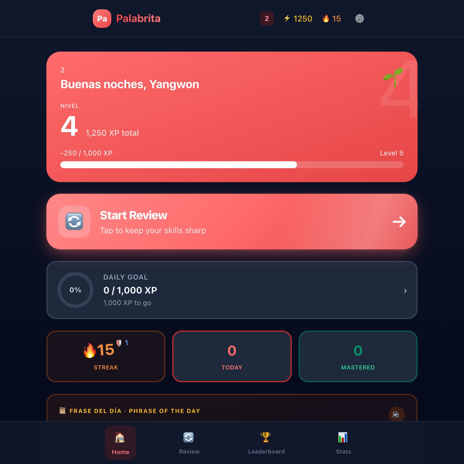 Palabrita app screenshot
